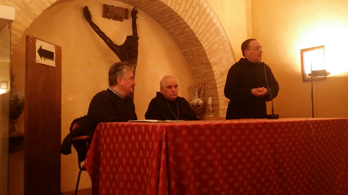 Don Paolo Lemme con Davide Aquilano e l'abate Romano